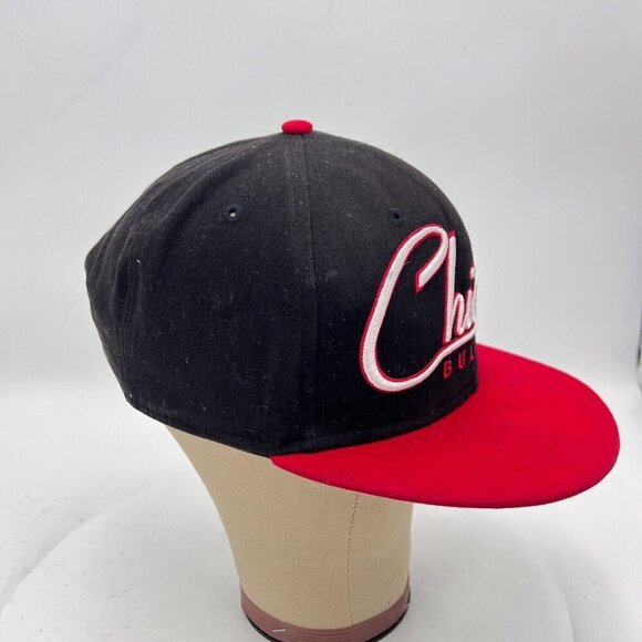 Chicago Bulls New Era Fits Hardwood Classic NBA Black Red Snapback Hat - Picture 7 of 13